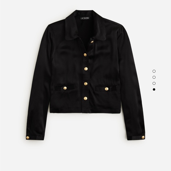 NWT J. Crew Lady shirt-jacket in luster crepe in Ivory - Picture 3 of 8